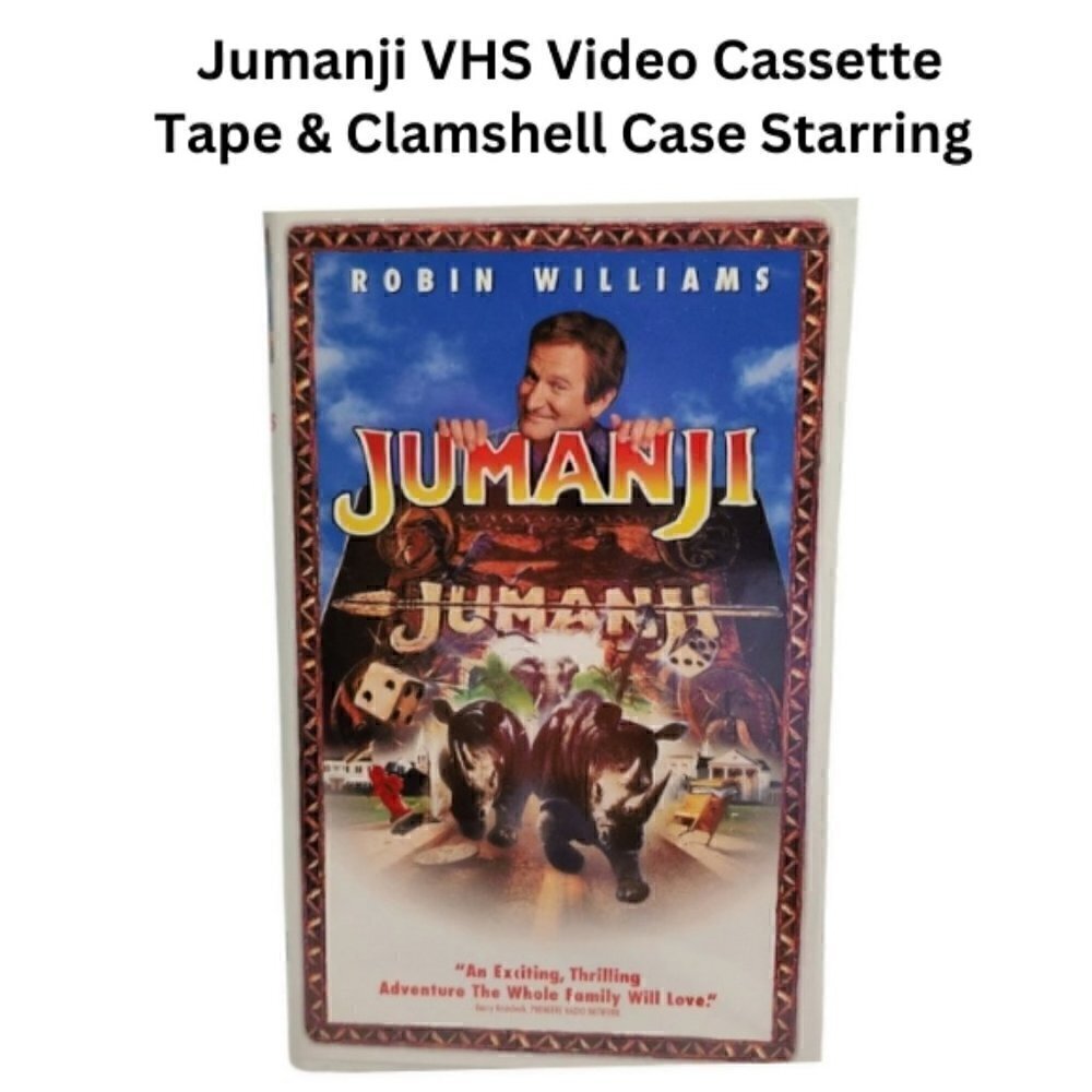 Jumanji VHS 1996 Video Cassette Tape with Clamshell Case